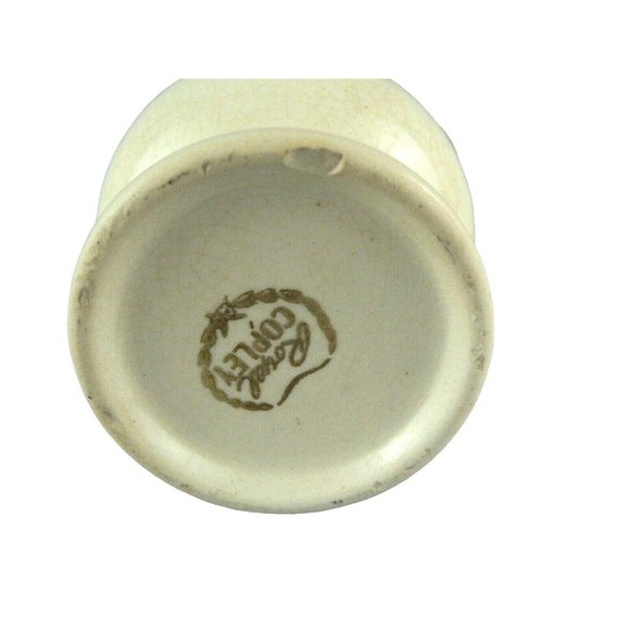 Vase Royal Copley Floral Design Beaded Double Handles 6" Tall - Picture 8 of 12